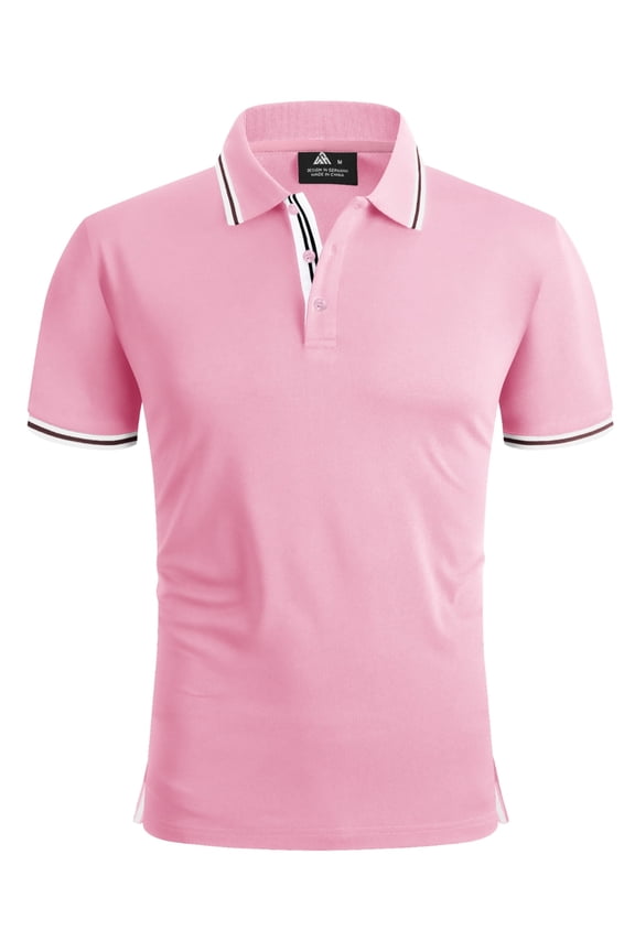 Men's Polo Shirts Short Sleeve Performance Moisture Wicking Athletic Casual Collared Sports Golf T-Shirts