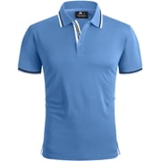 Geeksport Mens Polo Shirts Short Sleeve Performance Moisture Wicking Athletic Casual Collared Sports Golf T-Shirts