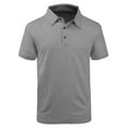thumbnail image 1 of Geeksport Men's Polo Shirts Solid Color Short Sleeve Casual Shirts for Men Classic Polo Shirts Casual Business Polo Shirts for Men Gray 3XL, 1 of 8