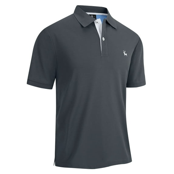 SCODI Men's Sport Short Sleeve Moisture Wick Polo Shirt with UPF