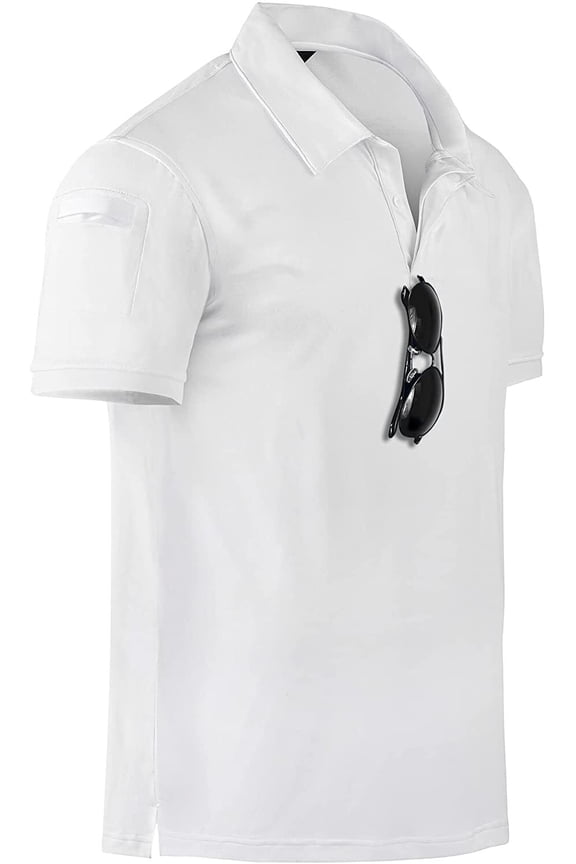 Polo Shirts for Men Short Sleeve Moisture Wicking Outdoor Tactical Golf Sports Shirts