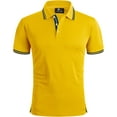 thumbnail image 1 of Geeksport Polo Shirts for Men Short Sleeve Solid Color Causal Collared Golf Tennis T-Shirt Men's Golf Polo Shirts Business Polo Shirts golden L, 1 of 9