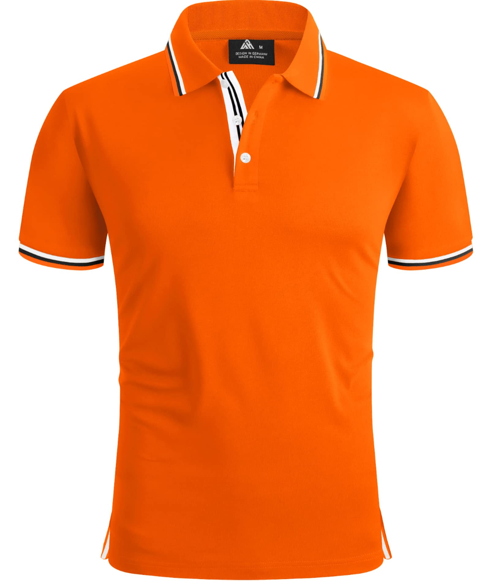 SCODI Polo Shirts for Men Short Sleeve Solid Color Causal Collared Golf Tennis T Shirt Men s Golf Polo Shirts Business Polo Shirts orange 2XL