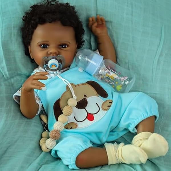 SCOM Realistic Reborn Baby Boy Black- 20 Inch African American
