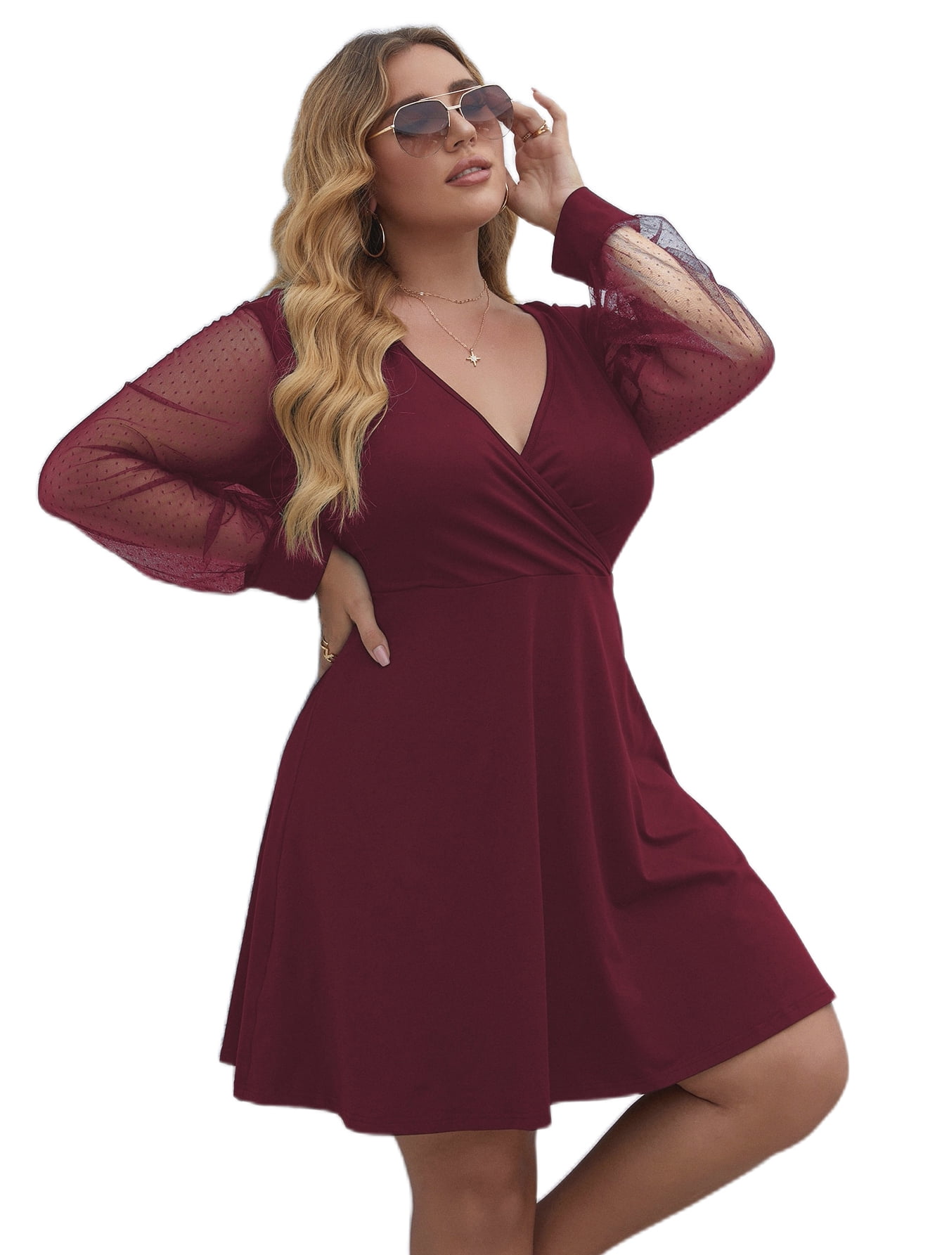 Plus size sexy red dress hot sale