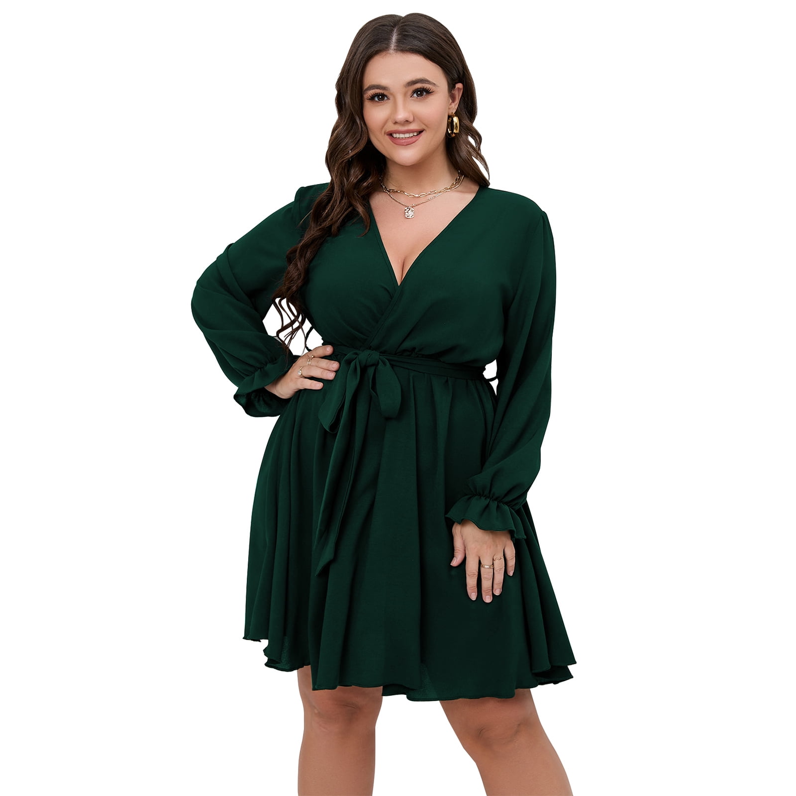 green emerald velvet dress Stand Out Emerald Green Floral Embroidered Cotton Mini Dress S / Emerald  Green main image 0