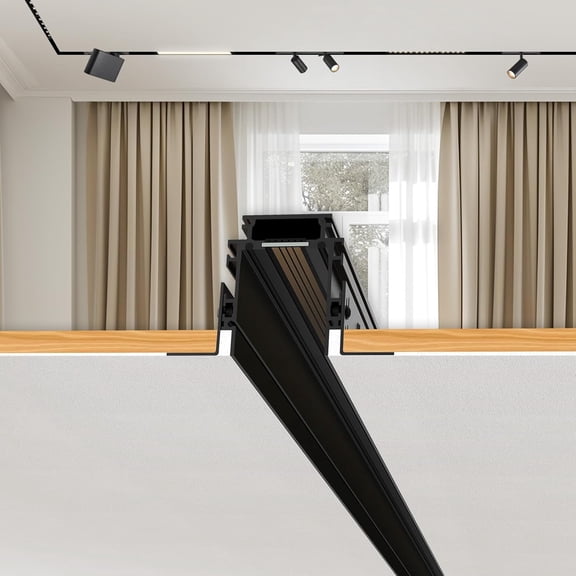 SCON Track Rails, Recessed Magnetic Track Lighting Kit, Easy Install Aluminum Rail System for Flush Mount LED Heads, for Magnetic Lamp Heads for Kitchen, Living Room, Office, Shop (3.3FT/39.4")