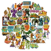 SCOOBY-DOO Die Cut Vinyl Sticker Variety Pack - Laptop, Water Bottle, Scrapbooking, Tablet, Skateboard, Indoor/Outdoor - Set of 50