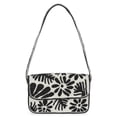 thumbnail image 1 of Scoop Women's Beaded Flap Shoulder Bag, Black/White, 1 of 7