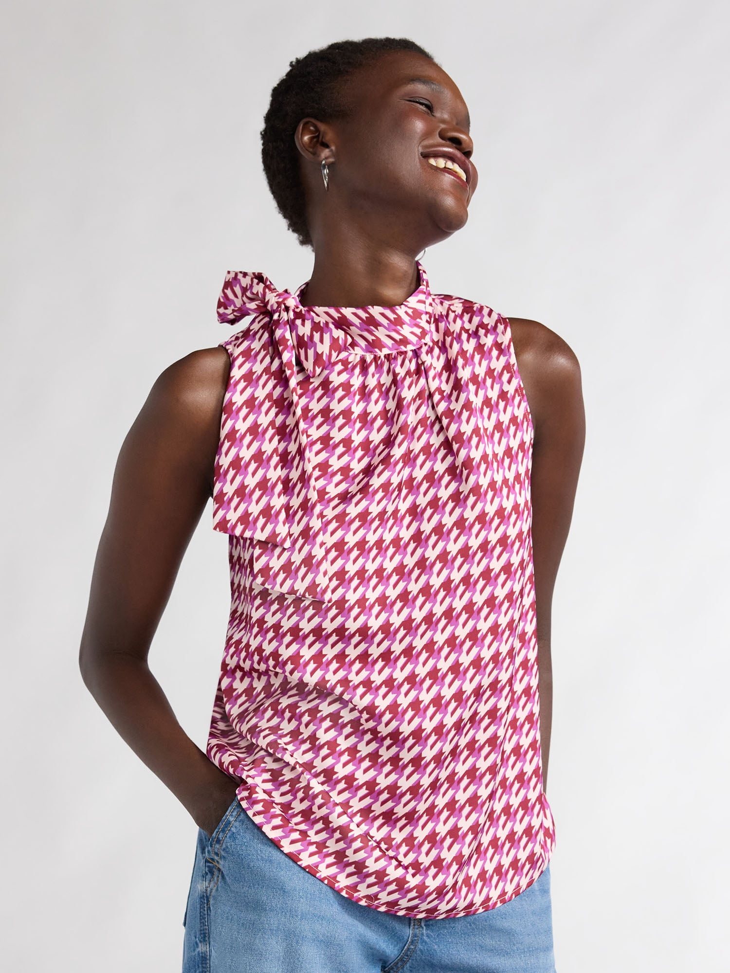 womens bow tie blouse