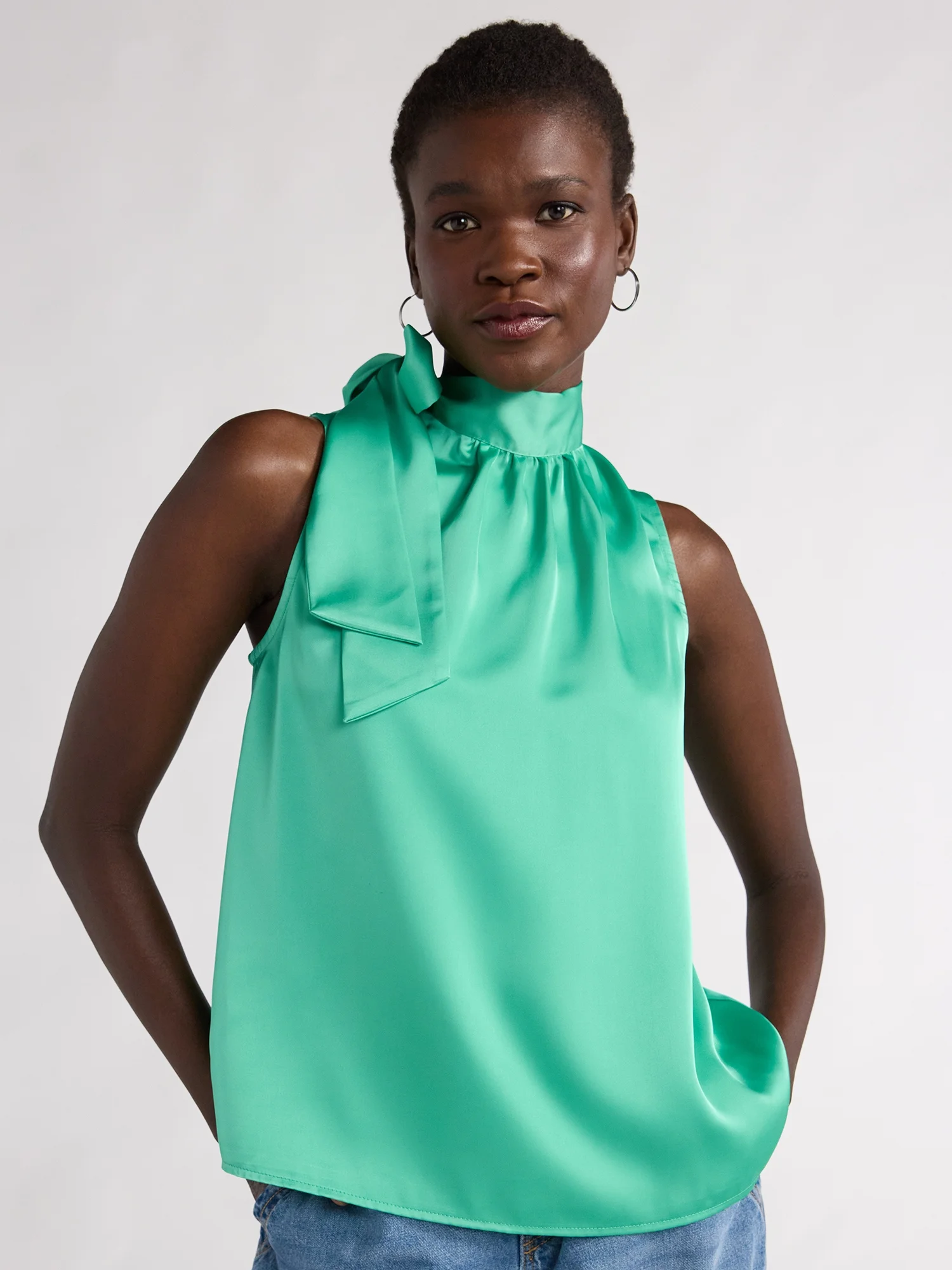 womens bow tie blouse