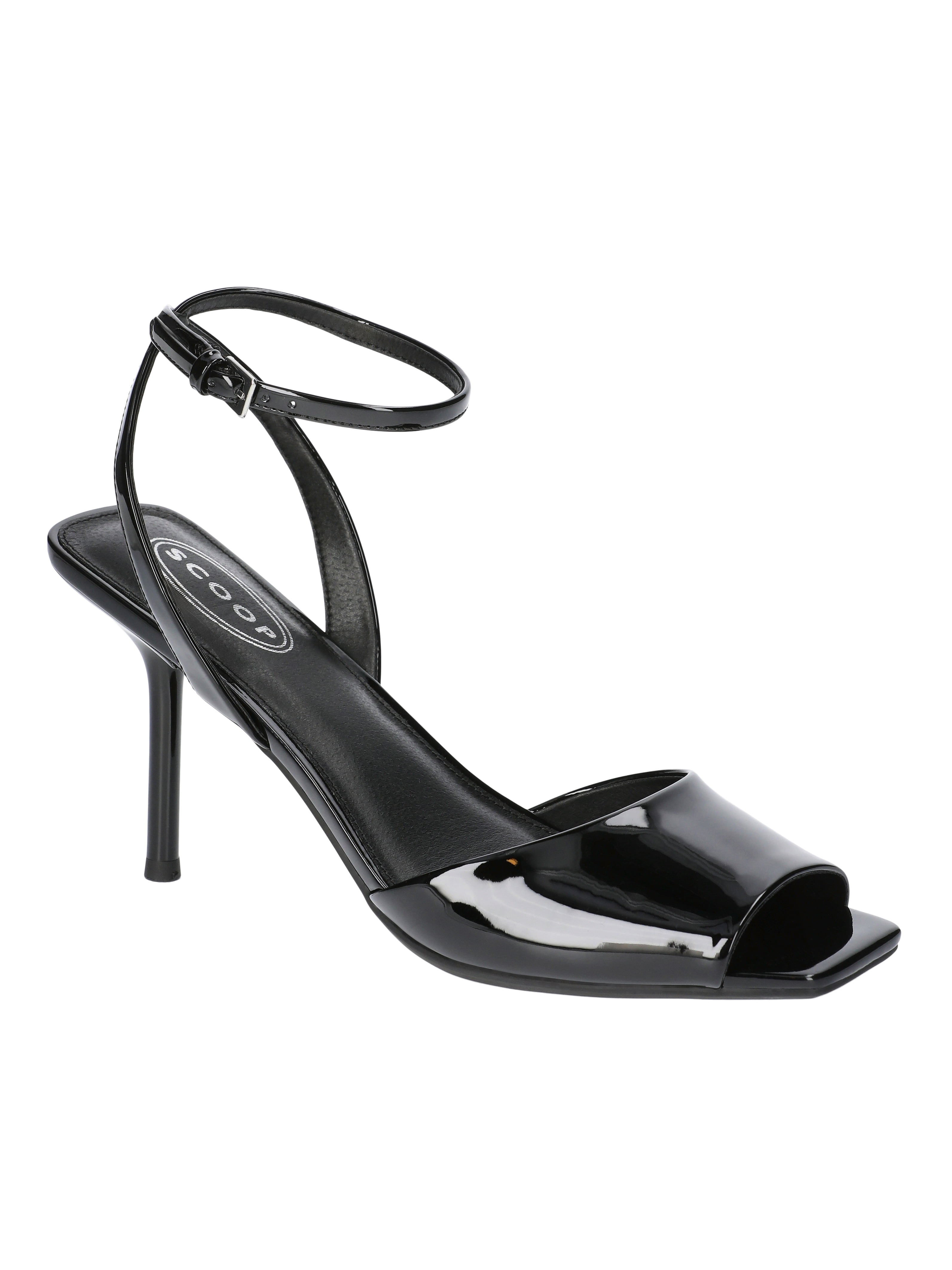 Scoop Women's Ankle Strap Peep Toe Stiletto Heeled Sandals