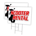thumbnail image 1 of SCOOTER RENTAL 2 Pack Of 18" x 24" Yard Sign & Stake | Advertise Your Business | Stake Included Image On Front Only | Made in The USA, 1 of 3