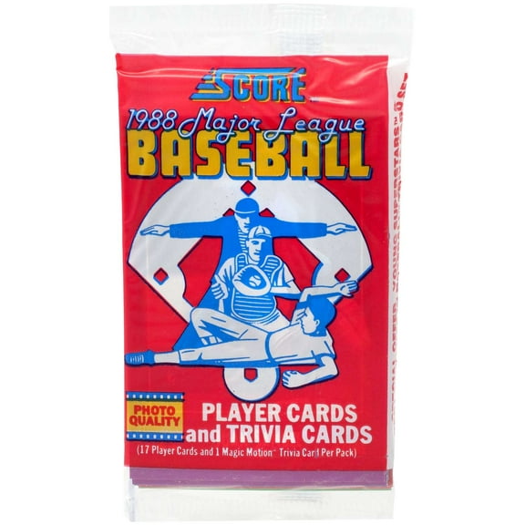 MLB 1988 Score Baseball Trading Card WAX Pack (17 Cards)