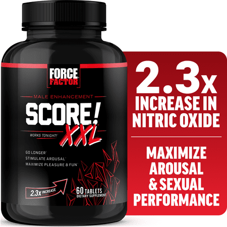 Force Factor SCORE! XXL, Nitric Oxide Booster for Men with L-Citrulline, Horny Goat Weed & Tribulus for Libido, Drive, Stamina & Energy, 60 Tablets
