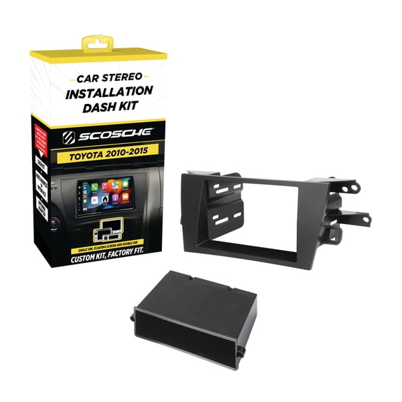 Scosche TA2105B Double or Single DIN Dash Kit w/ Pocket Compatible w/ Select 10-15 Toyota Prius