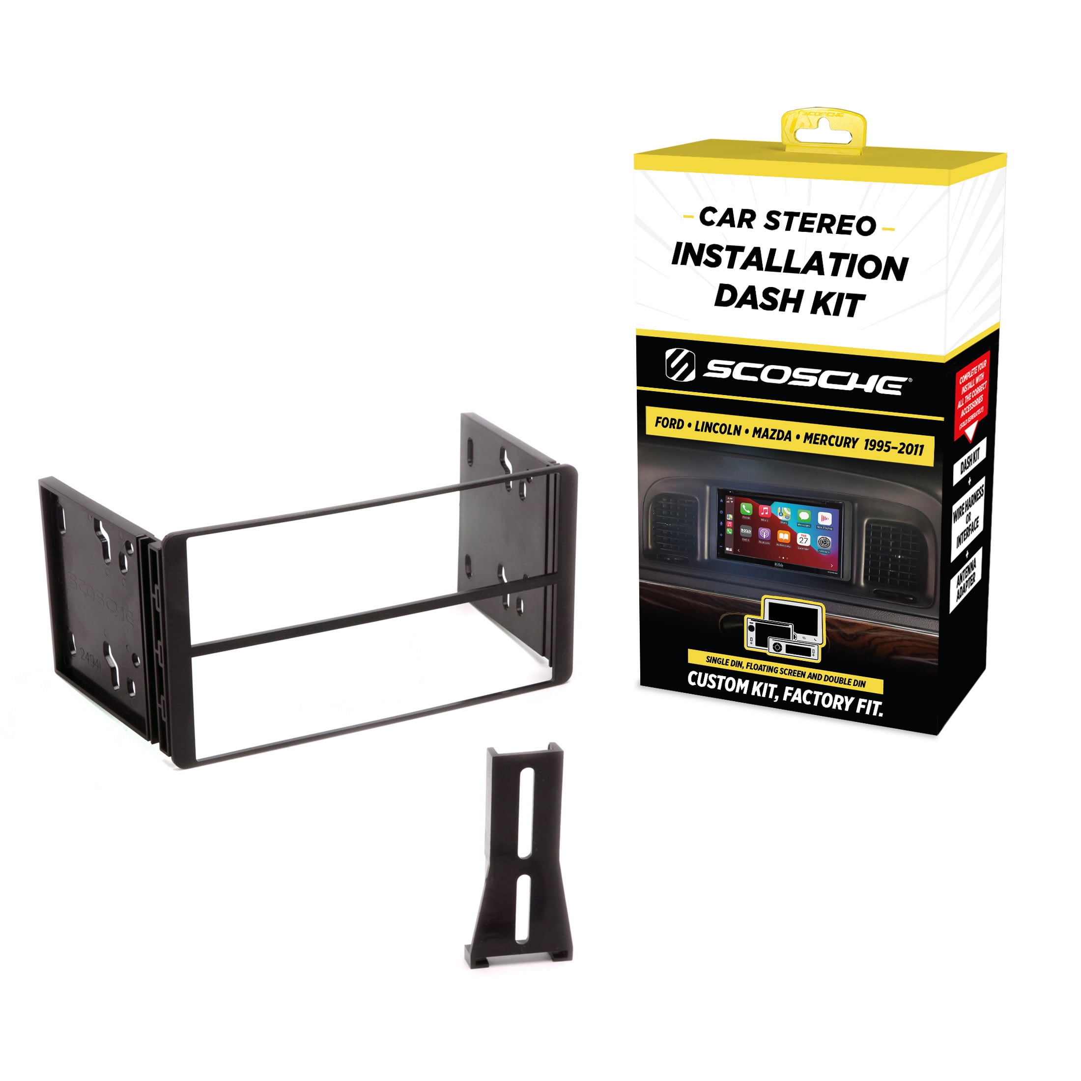 Scosche FD1330B Double DIN Dash Kit for Ford, Lincoln, Mercury +