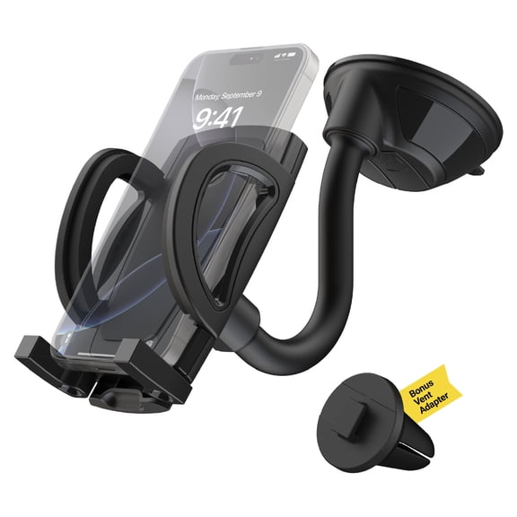 Scosche StuckUP Universal 4-in-1 Smartphone/GPS Suction Cup/Vent Mount Kit for the Car, Home or Office IHW10