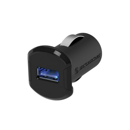 Scosche USBC121M ReVolt Universal Cigarette Lighter Compact USB Fast Charge Car Charger Black