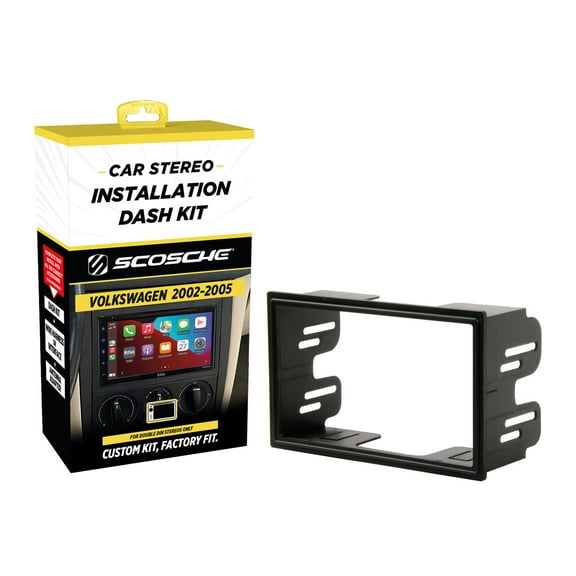 Scosche VW2351B Double DIN Dash Kit Compatible with Select 2002-05 Volkswagen Vehicles