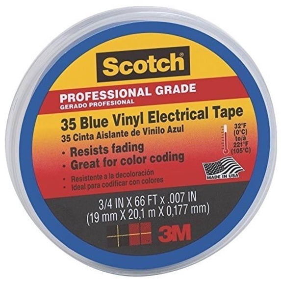 3M 10836 35 3/4X66 BLUE VINYL COLOR CODING TAPE