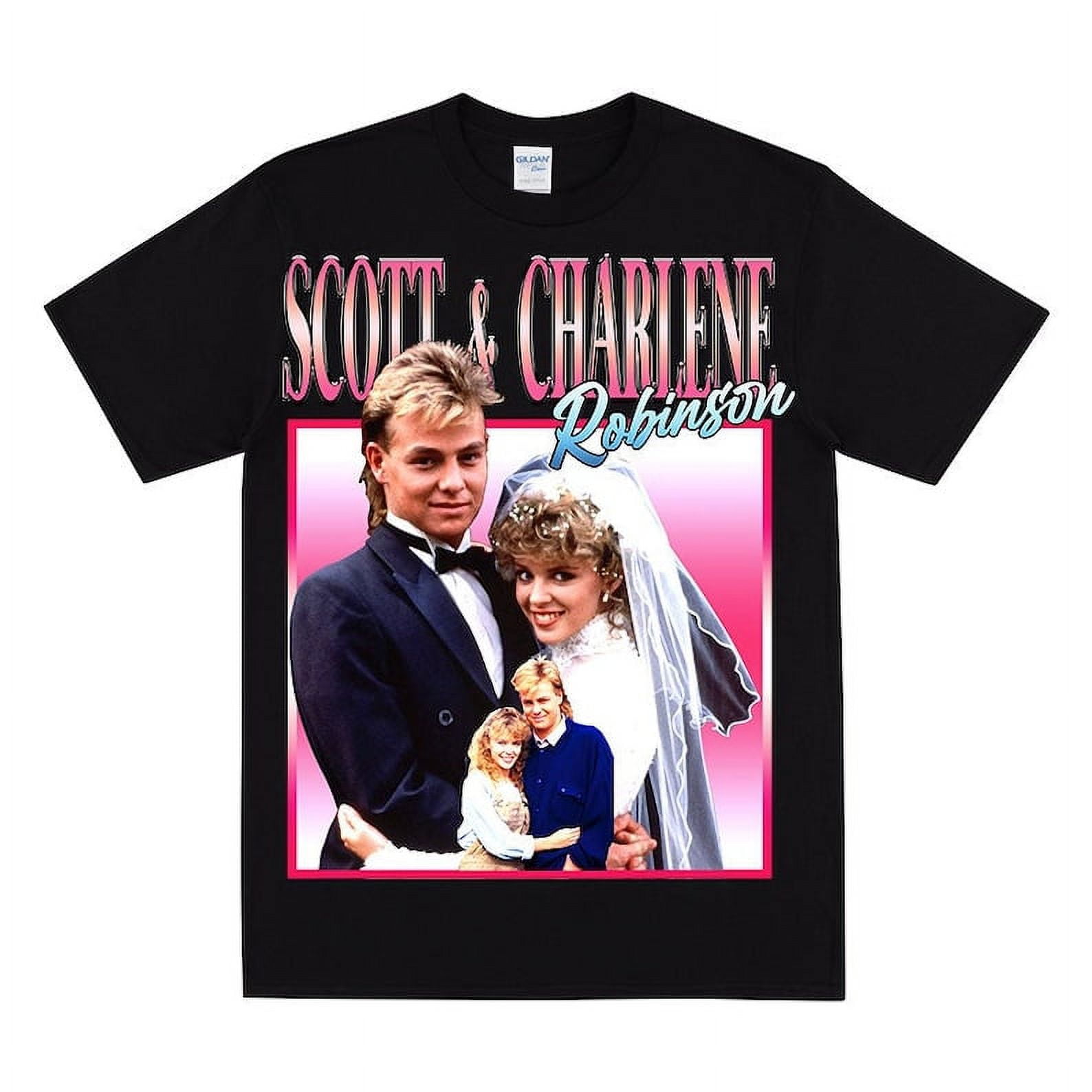 SCOTT & CHARLENE Homage Tshirt, For Neighbours Fans, 90s Australian