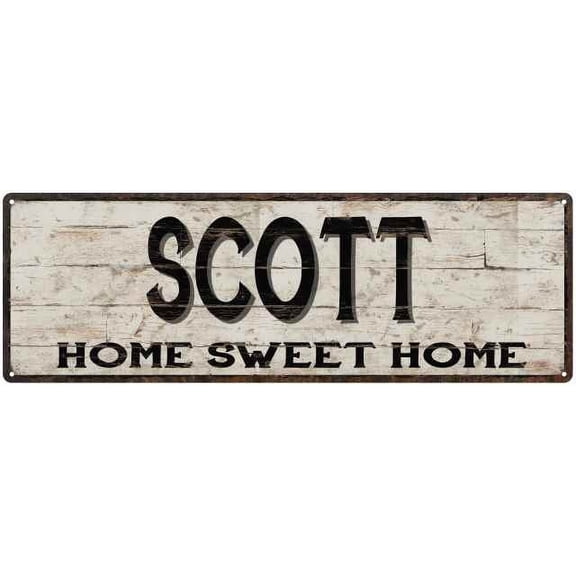SCOTT Rustic Home Sweet Home Sign Gift 6x18 Metal Decor 206180084036