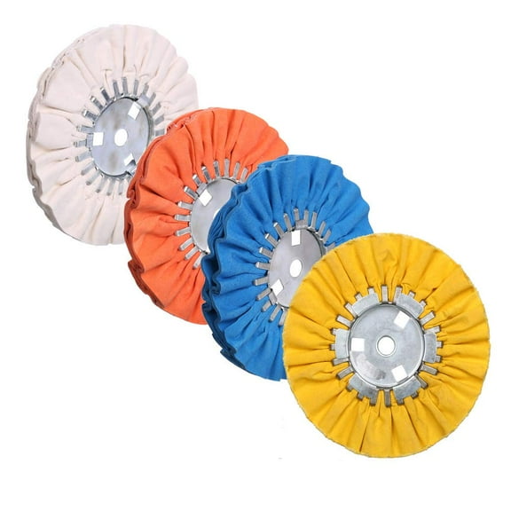 SCOTTCHEN Airway Buffing Wheel 8" in Diameter 5/8" in Arbor Hole 12 Ply 4 Pcs for Angle Grinder