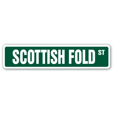 SCOTTISH FOLD Street Sign cat breed feline kitty kitten | Indoor/Outdoor |  18" Wide