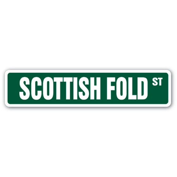 SCOTTISH FOLD Street Sign cat breed feline kitty kitten | Indoor/Outdoor |  30" Wide