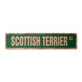 thumbnail image 1 of SCOTTISH TERRIER Vintage Aluminum Street Sign dog lover great breeder owner rustic metal tin | Indoor/Outdoor |  24" Wide, 1 of 4