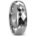 thumbnail image 1 of SCOTTSDALE 288 Diamond Faceted White Tungsten Ring - 4mm - 8mm, 1 of 1