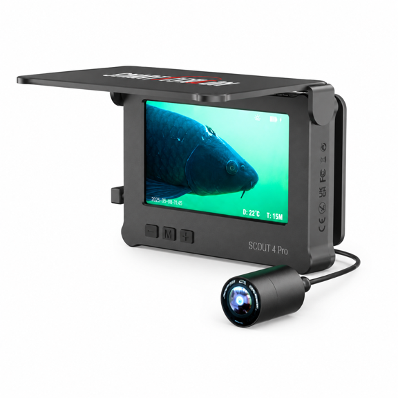 SCOUT 4 Pro Underwater Fish Finder with 4.3-Inch Waterproof Display, 30m HD Visual Fishing Camera & Detachable Sunshade, Perfect for All Freshwater Fishing Environments