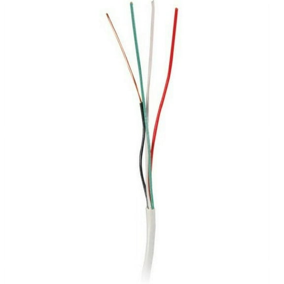 Cable Wholesale 10K4-04912CF 500 ft. 22AWG 4C Solid Security & Alarm Wire with Coil Pack - CMR - White