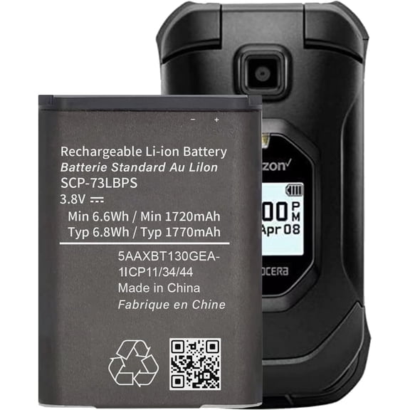 SCP-73LBPS Battery,(2025 New Upgraded) 0 Cycle Original Replacement Battery for Kyocera DuraXV Extreme E4810/Kyocera DuraXE Epic E4830 Verizon Flip Phone