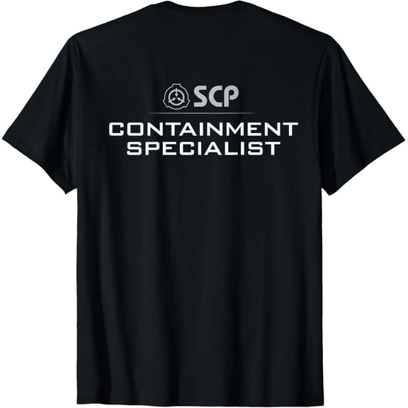 SCP Foundation Containment Specialist, Design on Back T-Shirt