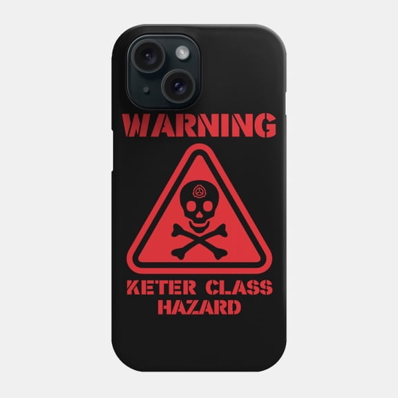SCP Keter Hazard Protective Cover for iPhone 11–17 Pro Max Warning Label Case