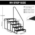 SCPBOWL RV 5 Steps Stool with Handrail, 660lbs, Hot Tub Steps Outdoor