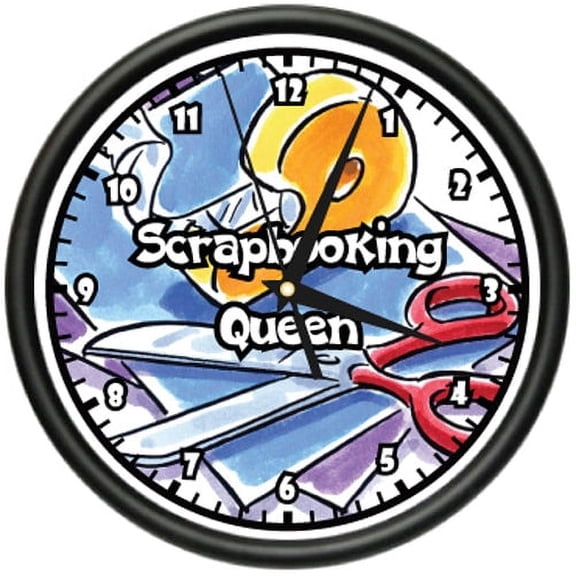 SCRAPBOOKING Wall Clock scrapbooker supplies paper