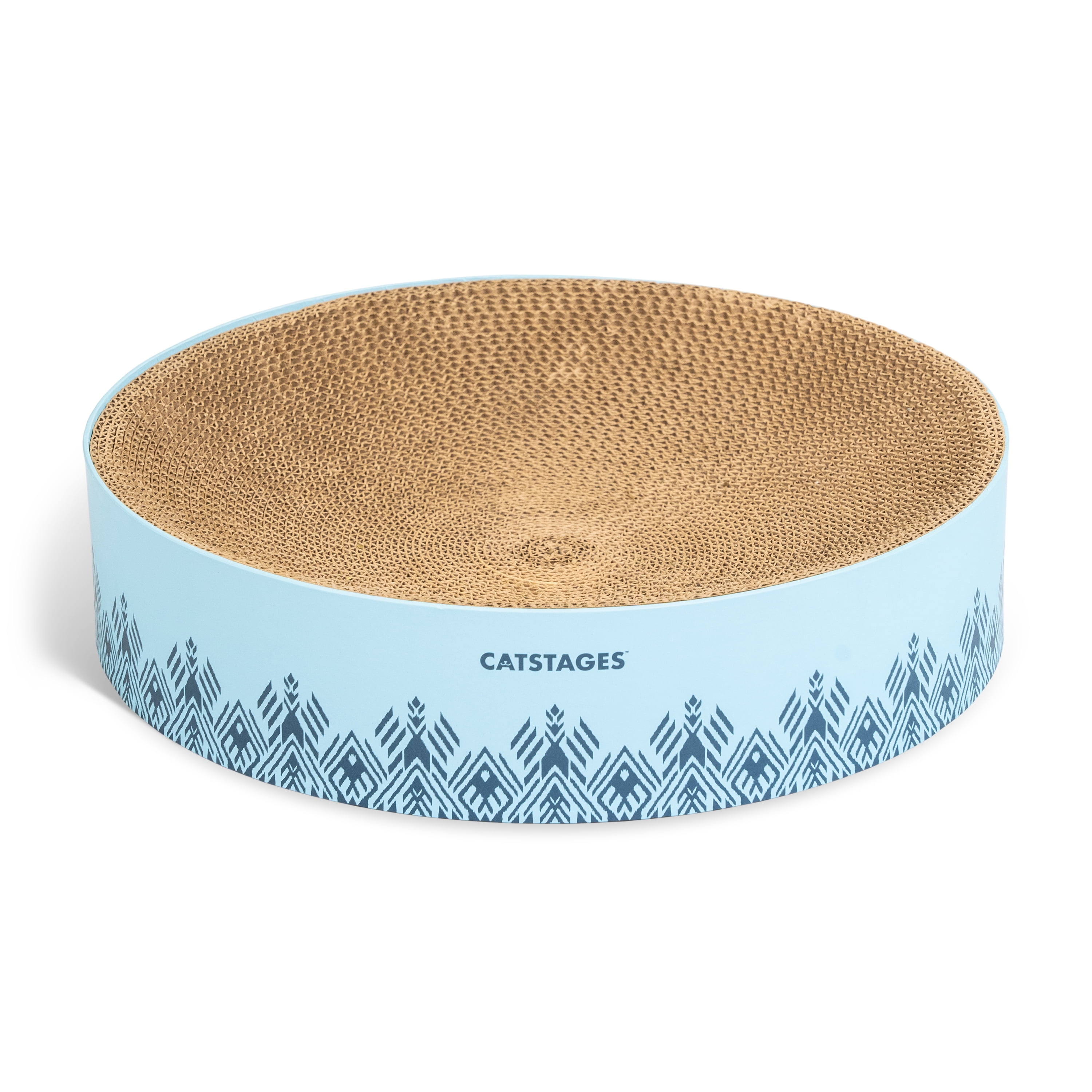 Catstages Scratch & Snuggle Cat Scratcher Bowl Blue