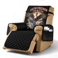 thumbnail image 1 of SCRAWLGOD 250th Anniversary Recliner Chair Cover American Flag Print Non Slip Reclining Chair Cover with Pocket Eagle Cross Print Anti Dust Recliner Slipcover for Pets, 1 of 7