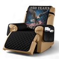 thumbnail image 1 of SCRAWLGOD 250th Anniversary Recliner Chair Cover Eagle American Flag Print Washable Dust-proof Reclining Chair Cover with Pocket Non Slip Anti Scratch Recliner Slipcover for Dogs, 1 of 7