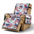 thumbnail image 1 of SCRAWLGOD 250th Anniversary Recliner Chair Slipcover American Flag Hibiscus Print Washable Non Slip Recliner Chair Cover with Pocket Anti Scratch Anti Dust Reclining Cover, 1 of 7