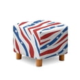 thumbnail image 1 of SCRAWLGOD American Flag Zebra Print Ottoman Slipcovers Stretch Footrest Stool Coversed Ottoman Cover for Foot Stool Furniture Protector with Elastic Bottom Washable, 1 of 7