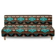 thumbnail image 1 of SCRAWLGOD American Tribal Brown Blue Armless Futon Covers Spandex Polyester Elastic Soft Sofa Bed Protector Machine Washable Couch Cover for Futon with Elastic Bottom, 1 of 7