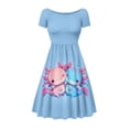 thumbnail image 1 of SCRAWLGOD Axolotl Dresses for Women Summer Plus Size S Dresses Midi Dresses for Women Casual Short Sleeve Loose Midi Dress Casual with Wide Neck for Vacations, 1 of 7