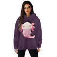 thumbnail image 1 of SCRAWLGOD Axolotl Women's Hoodies Pullover Oversized Sweatshirt for Women Plus Size XL Comfortable Women Activewear Hoodies Crew Neck Streetwear Hoodies Women for Biking, 1 of 7