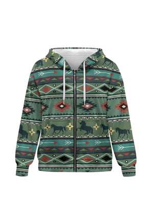 Aztec Ethnic Womens Zipper Hoodie Lightweight Sweaters for Women Plus Size XS Long Sleeve Women Outfits for Work Comfy Oversized Zip Up Hoodies for Women