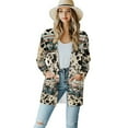 thumbnail image 1 of SCRAWLGOD Aztec Tribal Light Weight Womens Cardigan Jackets Cow Print Long Cardigan for Women Trendy Size L Elastic Women Clothes Trendy Work with Pockets, 1 of 7