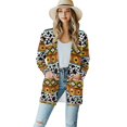 thumbnail image 1 of SCRAWLGOD Aztec Tribal Women Long Cardigans Lightweight Cow Print Sweatshirt for Women Long Sleeve Sweatshirt Cardigan Women Travel Breathable Womens Sweater Jacket Size XL, 1 of 7